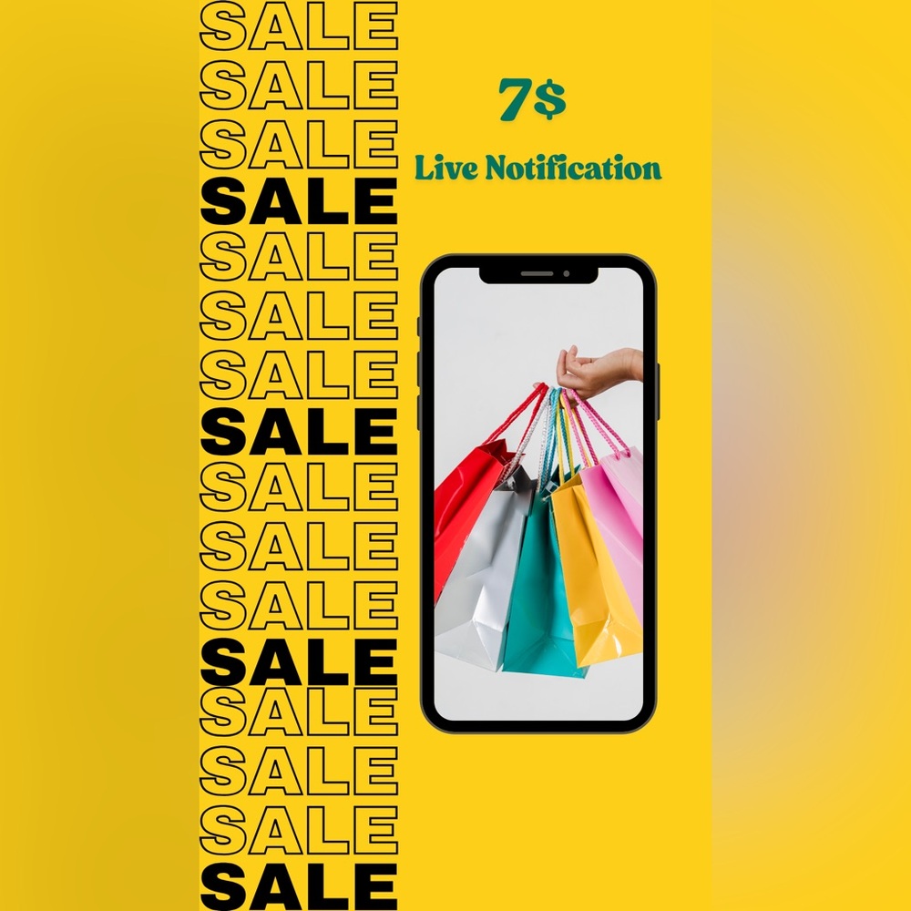 Live notification for 5,7$ shows